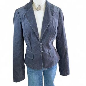 Guess Dark Gray Velvet Women's Blazer - Size Large